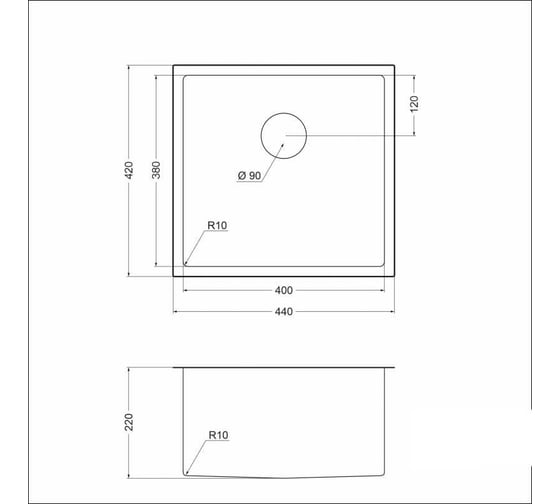 Мойка универсального монтажа EMAR EMB-131 PVD Nano Dark