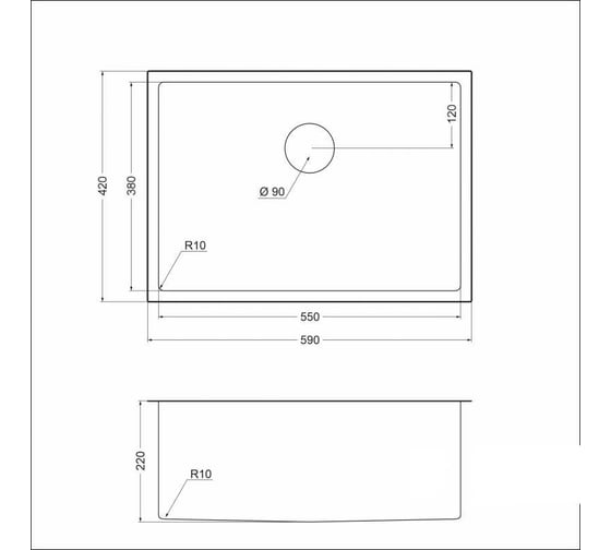 Мойка универсального монтажа EMAR EMB-132 PVD Nano Dark