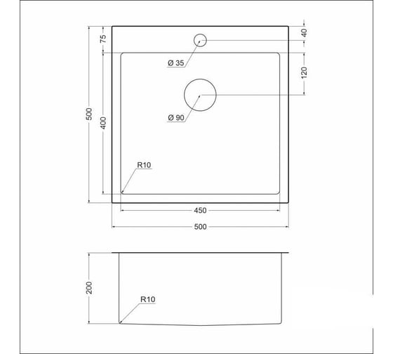 Мойка универсального монтажа EMAR EMB-117A PVD Nano Coppery