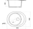 Кухонная мойка из искусственного гранита WISENT Антрацит (500x620мм) MWR620-26/WGER013 12
