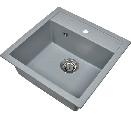 Кухонная мойка из искусственного гранита WISENT Грей (510x505мм) MW510-29/WGER013