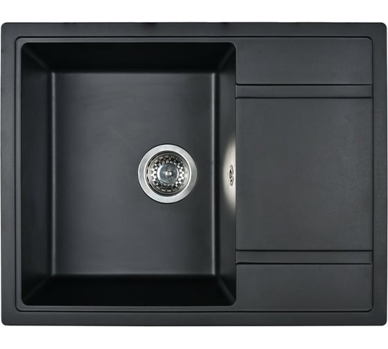 Кухонная мойка из искусственного гранита WISENT Антрацит MW650-26/WGER013 1