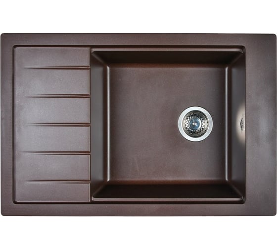 Кухонная мойка из искусственного гранита WISENT Кофе (770x510мм) MWP780-27/WGER013