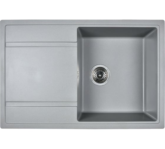 Кухонная мойка из искусственного гранита WISENT Грей (770x510мм) MWP780-29/WGER013