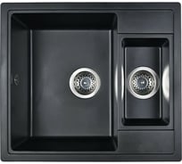 Кухонная мойка из искусственного гранита WISENT Антрацит (570x500мм) MWQ580-26/341-11-24