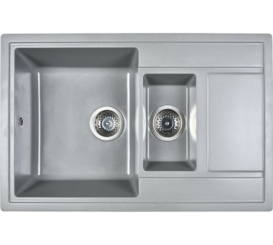 Кухонная мойка из искусственного гранита WISENT Грей (770x505мм) MWQ780-29/341-11-24 1