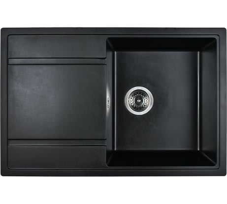 Кухонная мойка из искусственного гранита WISENT Антрацит (770x500мм) MW780-26/WGER013