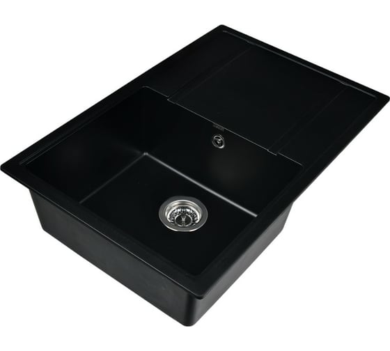 Кухонная мойка из искусственного гранита WISENT Антрацит (770x500мм) MW780-26/WGER013