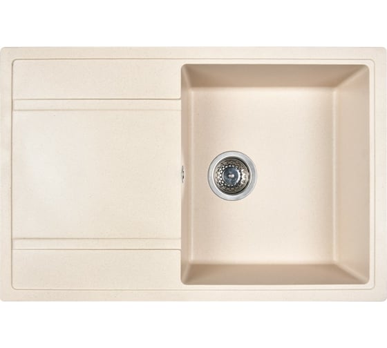 Кухонная мойка из искусственного гранита WISENT Крем (770x500мм) MW780-30/WGER013
