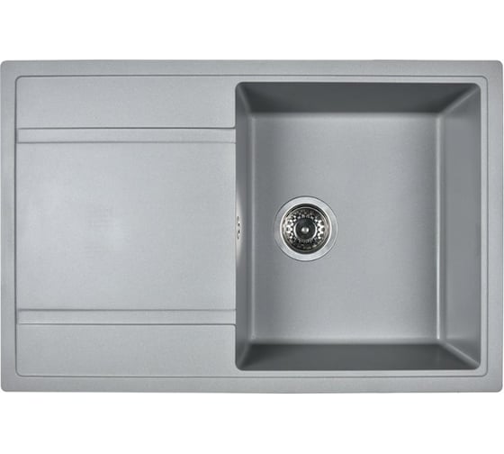 Кухонная мойка из искусственного гранита WISENT Грей (770x500мм) MW780-29/WGER013