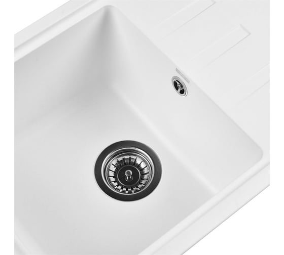 Кухонная мойка из искусственного гранита WISENT Вайт MW620-28/WGER013