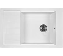 Кухонная мойка из искусственного гранита WISENT Вайт (770x510мм) MWP780-28/WGER013
