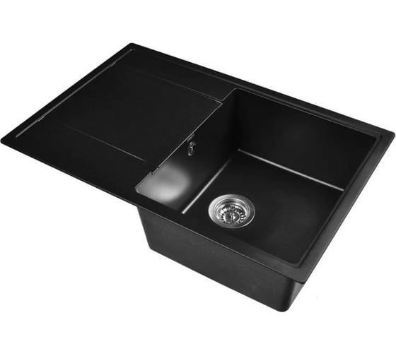 Мойка для кухни из искусственного камня WISENT Оникс 770x505x200 (БЕЛАРУСЬ) MWQ780-25/341-11-24