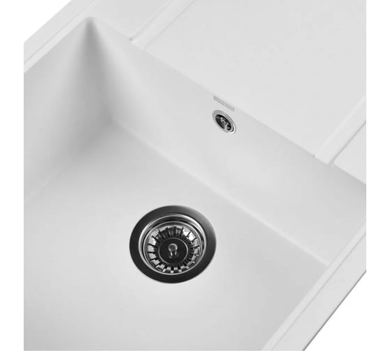 Мойка для кухни из искусственного камня WISENT Вайт 770x505x200 (БЕЛАРУСЬ) MWQ780-28/341-11-24