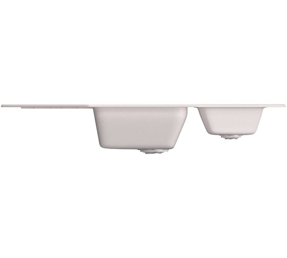 Мойка MIXLINE ML-GM25 угловая двухчашевая с крылом, светло-розовая 311, 500х970х200 мм 525204