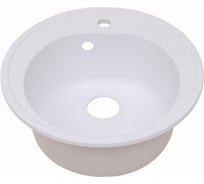 Мойка Alcora Виктори 490х490 мм, матовая белый с сифоном S-1/02