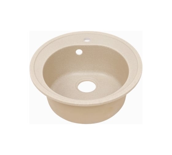 Мойка Alcora Виктори J030 475х475 мм, матовая, слоновая кость, с сифоном J030 G39