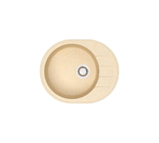 Мойка Alcora Агна J028 615х500 мм, матовая, карамель, с сифоном J028 G40