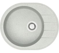 Мойка Alcora Агна J028 615х500 мм, матовая, светло-серый, с сифоном J028 G36