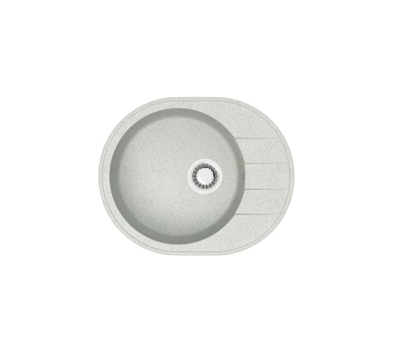 Мойка Alcora Агна J028 615х500 мм, матовая, светло-серый, с сифоном J028 G36 1