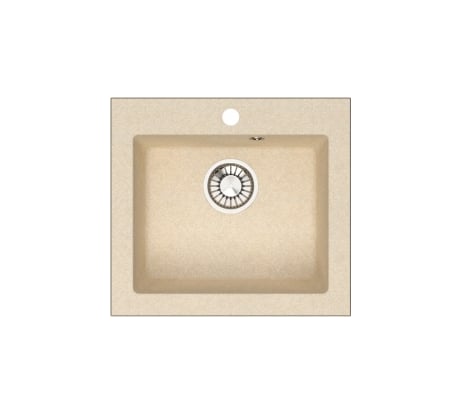 Мойка Alcora Гала J035 480х440 мм, матовая, карамель, с сифоном J035 G40