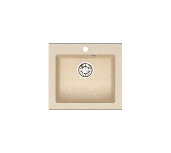 Мойка Alcora Гала J035 480х440 мм, матовая, карамель, с сифоном J035 G40