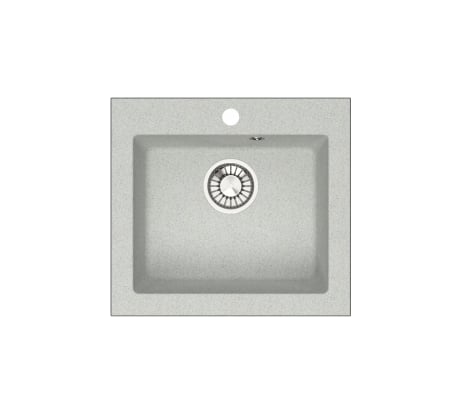 Мойка Alcora Гала J035 480х440 мм, матовая, светло-серый, с сифоном J035 G36