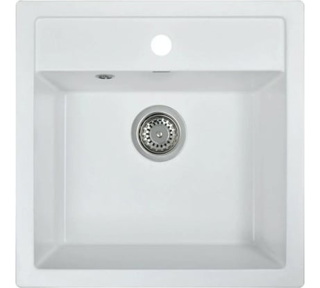 Мойка для кухни из искусственного камня WISENT вайт 510x510x200 (беларусь) MW510-28/WGER013
