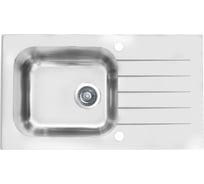 Мойка ALVEUS VITRO 20 (белая) 780x435 c сифоном клапан-автомат 1130527