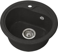 Круглая мойка GRANSTONES 450  мм, черный GS-04-308