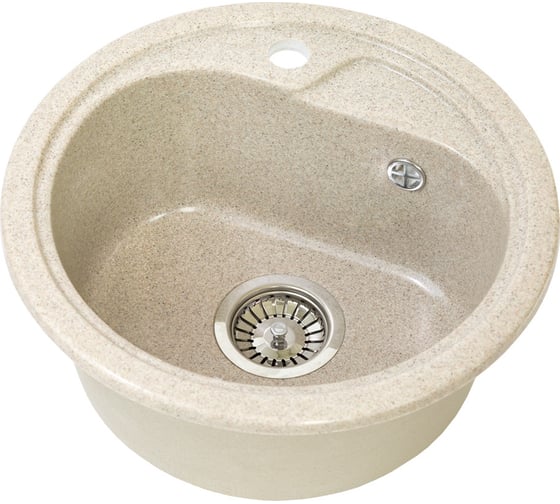 Круглая мойка GRANSTONES 450  мм, бежевый GS-04-328 1