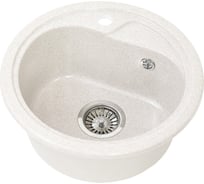 Круглая мойка GRANSTONES 450  мм, белый GS-04-331