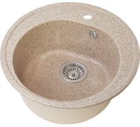 Круглая мойка GRANSTONES 500 мм, песочный GS-08-302