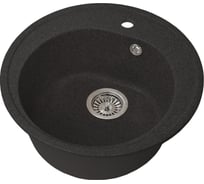 Круглая мойка GRANSTONES 500 мм, черный GS-08-308