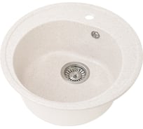 Круглая мойка GRANSTONES 500 мм, белый GS-08-331