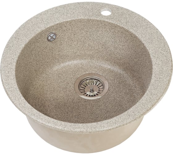 Круглая мойка GRANSTONES 510 мм, песочный GS-05-302