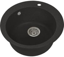 Круглая мойка GRANSTONES 510 мм, черный GS-05-308