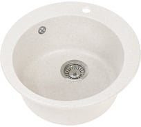 Круглая мойка GRANSTONES 510 мм, белый GS-05-331