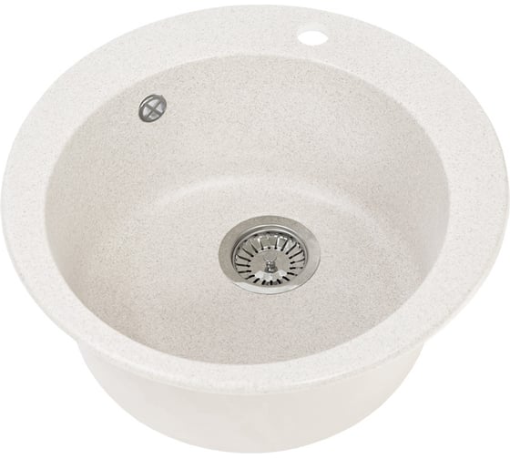 Круглая мойка GRANSTONES 510 мм, белый GS-05-331 1