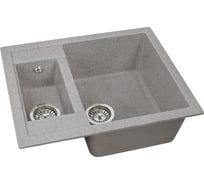 Двухсекционная реверсивная мойка GRANSTONES 610x495 мм, темно-серый GS-21-309