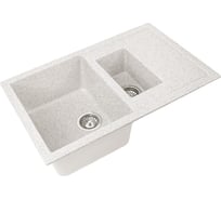 Двухсекционная реверсивная мойка GRANSTONES 775x500 мм, серый GS-21K-310