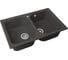Двухсекционная мойка GRANSTONES 780x495 мм, черный GS-15-308 1