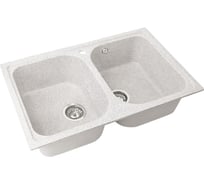 Двухсекционная мойка GRANSTONES 780x495 мм., серый GS-15-310