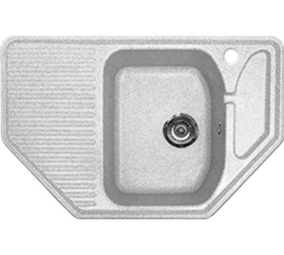 Угловая двухсекционная мойка GRANSTONES 797x500 мм, серый GS-10-310
