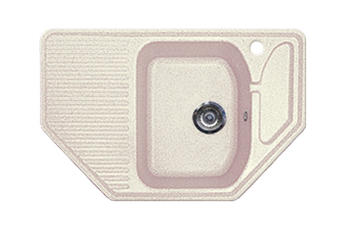 Угловая двухсекционная мойка GRANSTONES 797x500 мм, бежевый GS-10-328 ...