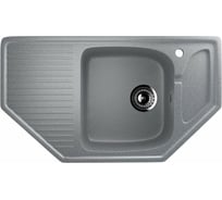 Угловая двухсекционная мойка GRANSTONES 797x500  мм, темно-серый GS-10-309