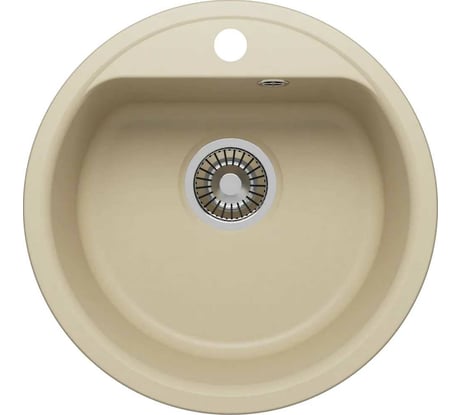 Кухонная мойка uperwood из искусственного камня UPD-101_круглая, цвет лён 391020206