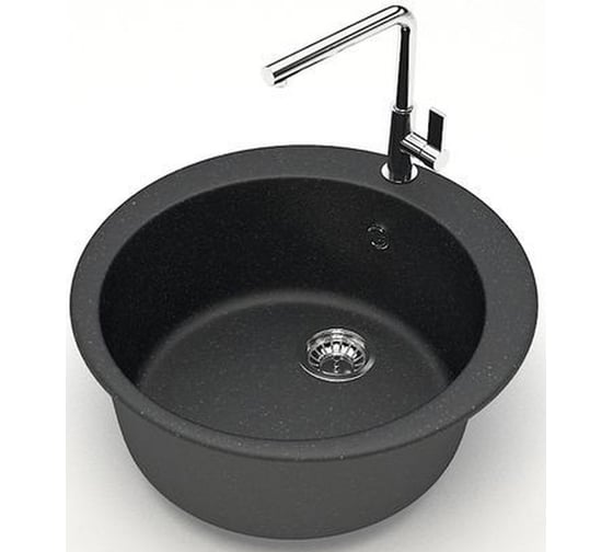 Кухонная мойка Azario Vital 507x507x200 мм, черная CS 00078345
