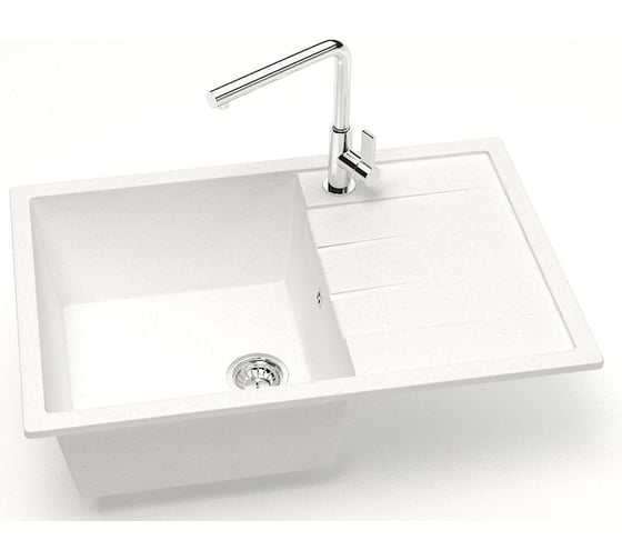 Кухонная мойка Azario Vision 750x505x218 мм, белый лед CS 00078337