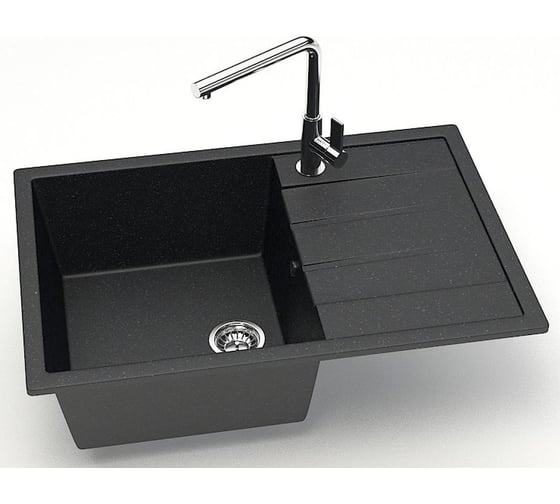 Кухонная мойка Azario Vision 750x505x218 мм, черная CS 00078339